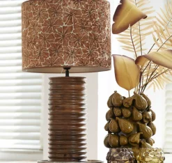Light en Living Vaas NATALIA keramiek geel-bruin - 2 afmetingen Online