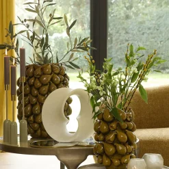 Light en Living Vaas NATALIA keramiek geel-bruin - 2 afmetingen Online