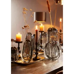 Light en Living Vaas Ø21x38 cm MURELA glas grijs Outlet