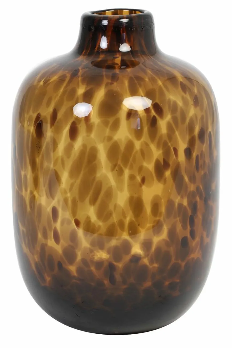 Light en Living Vaas Ø16x25 cm DAKAR Glas bruin-zwart New