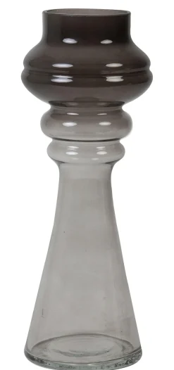 Light en Living Vaas Ø13x35 cm LAVON glas smoke grijs Discount