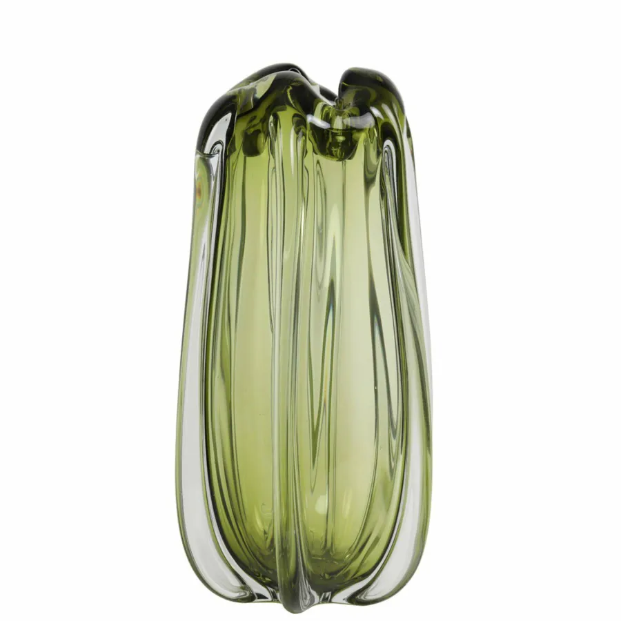 Light en Living Vaas Ø21x38 cm MURELA glas olijf groen Hot