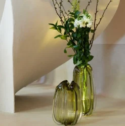 Light en Living Vaas Ø21x30 cm MURELA glas olijf groen Online