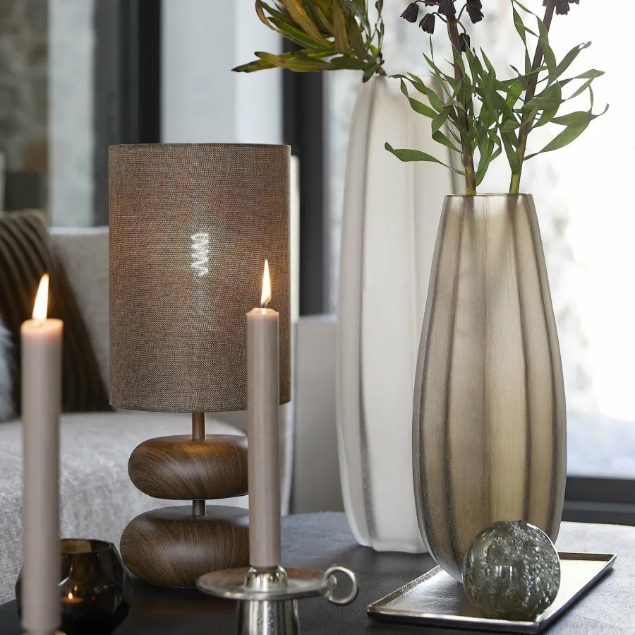 Light en Living Vaas Ø17x60 cm BRADLEY glas licht bruin Clearance
