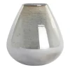 Light en Living Vaas Ø31x35 cm LATERZA glas steenslag smoke