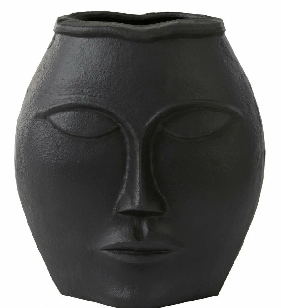 Light en Living Vaas 25x15x27 cm FACE mat zwart Best