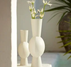 Light en Living Vaas 47x26x100 cm KAVANDU crème Online