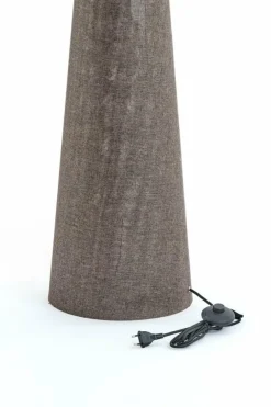 Light en Living Vloerlamp Ø38x180 cm MICKY linnen bruin Discount