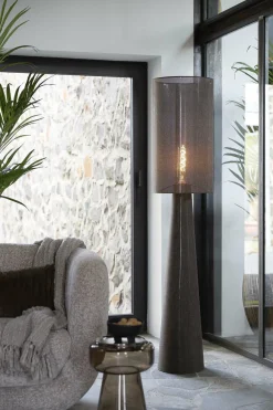 Light en Living Vloerlamp Ø38x180 cm MICKY linnen bruin Discount