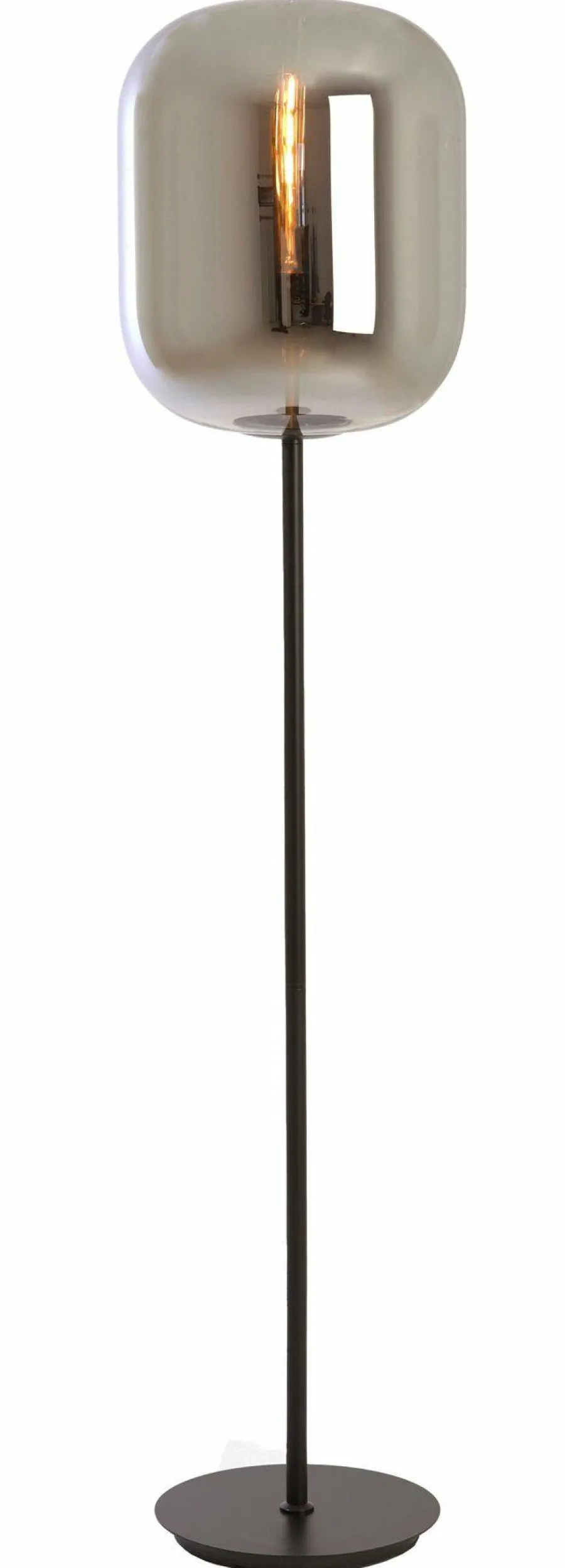 Light en Living Vloerlamp Ø35x160 cm JULIA glas smoke+zwart