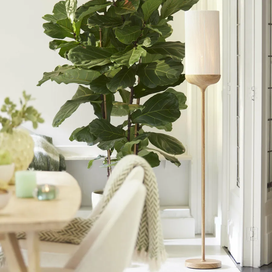 Light en Living Vloerlamp Ø23x159 cm DANIA hout print naturel+touw crème Online