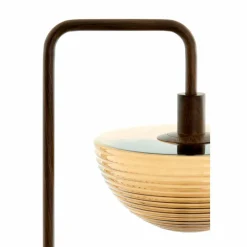 Light en Living Vloerlamp 43x30x165 cm BAYLIE hout print d bruin+bruin glas Online