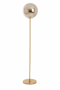 Light en Living Vloerlamp Ø30x160 cm MEDINA glas smoke+goud Hot
