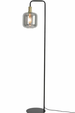 Light en Living Vloerlamp Ø28x155 cm LEKAR antiek brons+smoke glas Outlet