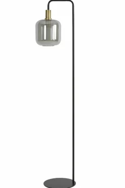 Light en Living Vloerlamp Ø28x155 cm LEKAR antiek brons+smoke glas Outlet