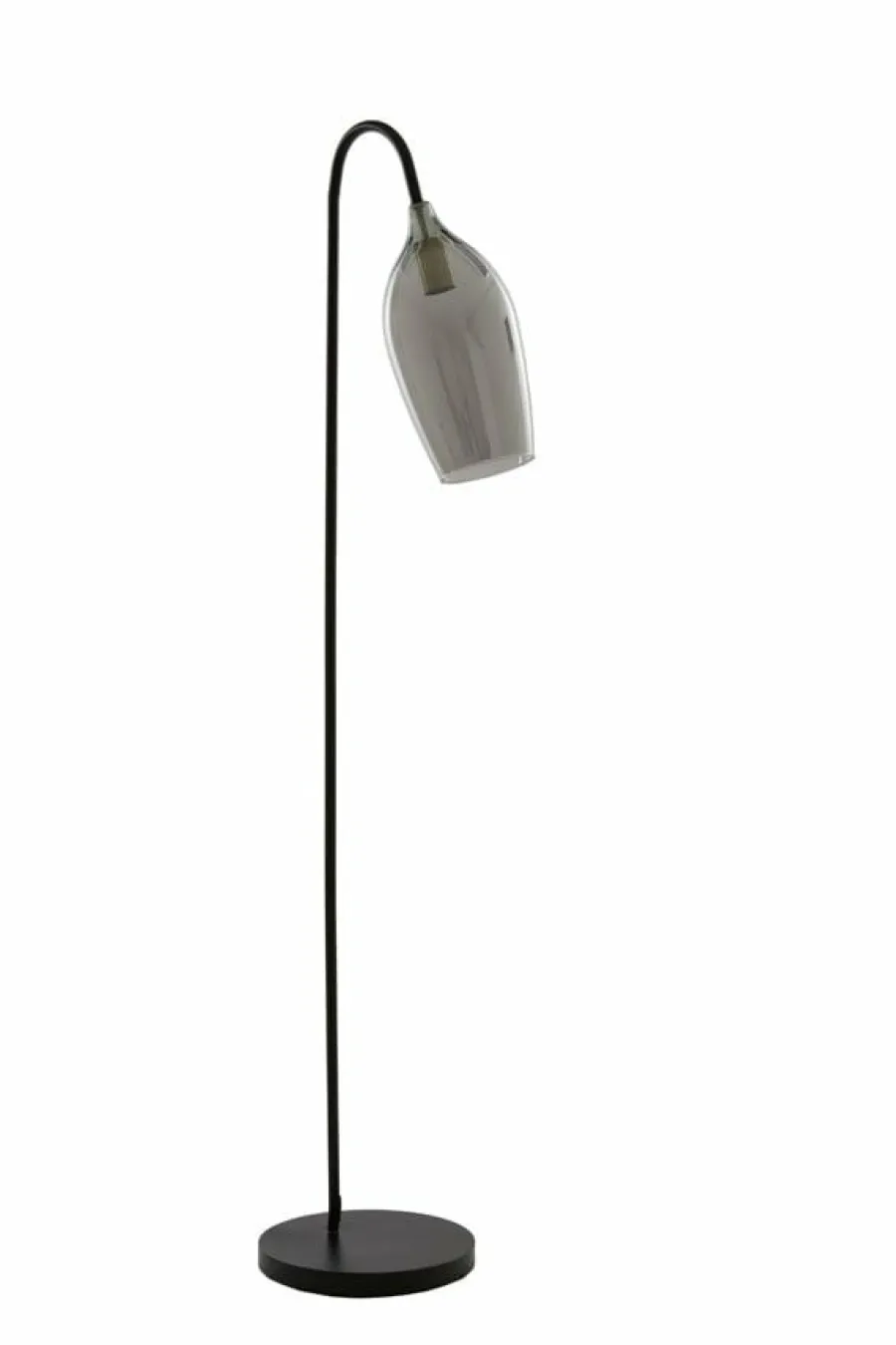 Light en Living Vloerlamp 67x30,5x160 cm LUKARO glas smoke+mat zwart Clearance