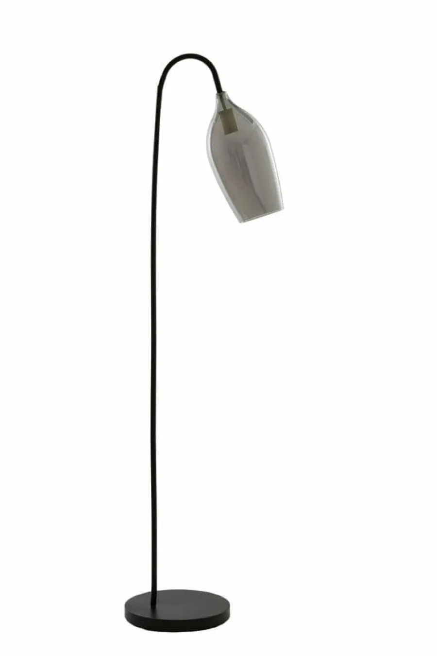 Light en Living Vloerlamp 67x30,5x160 cm LUKARO glas smoke+mat zwart Clearance