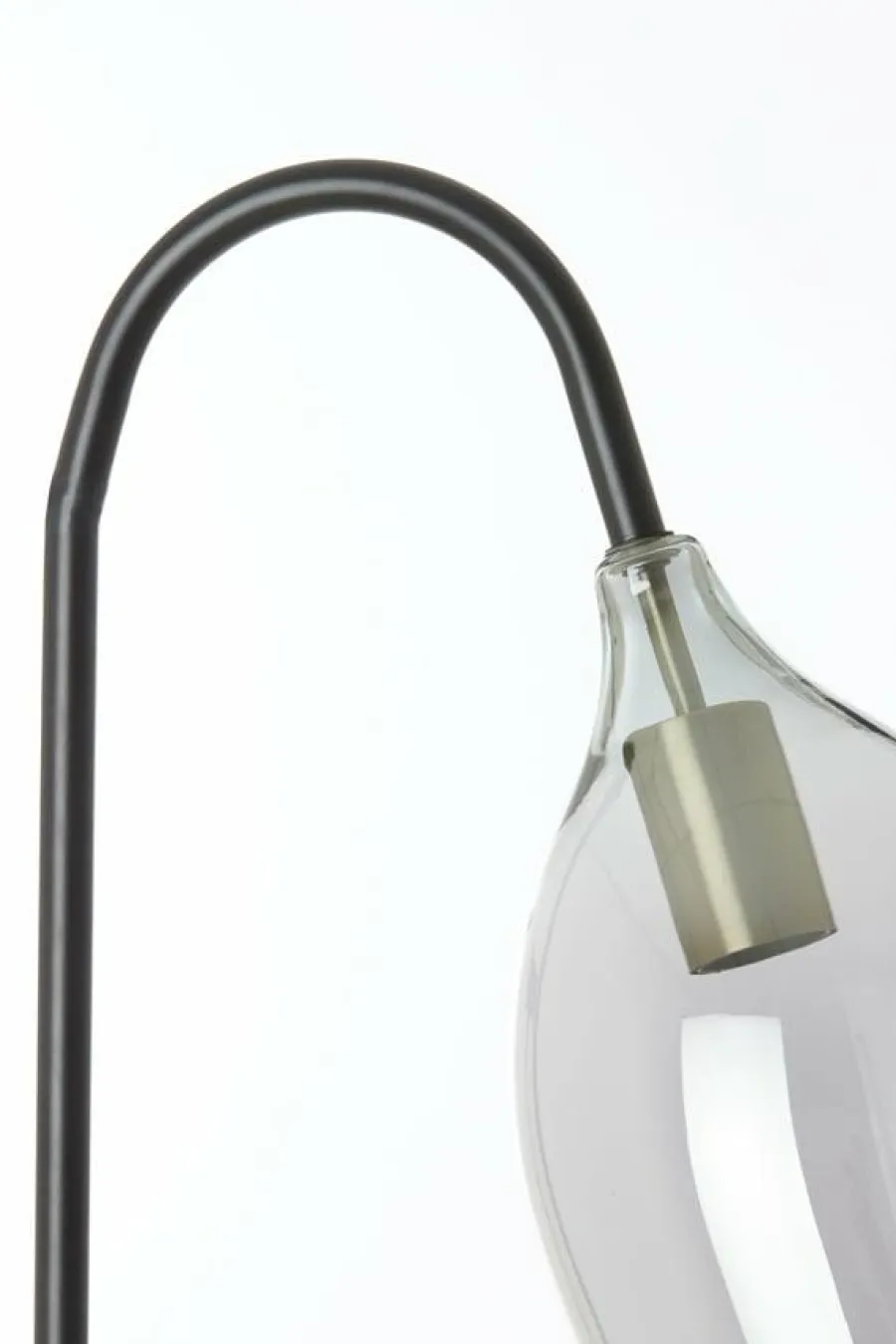 Light en Living Vloerlamp 67x30,5x160 cm LUKARO glas smoke+mat zwart Clearance