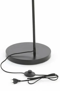 Light en Living Vloerlamp 67x30,5x160 cm LUKARO glas smoke+mat zwart Clearance