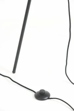 Light en Living Vloerlamp Ø42x146 cm MAYSON mat zwart+glas smoke New
