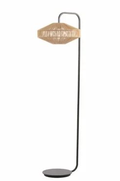 Light en Living Vloerlamp Ø43x164 cm LYRA naturel+mat zwart Discount