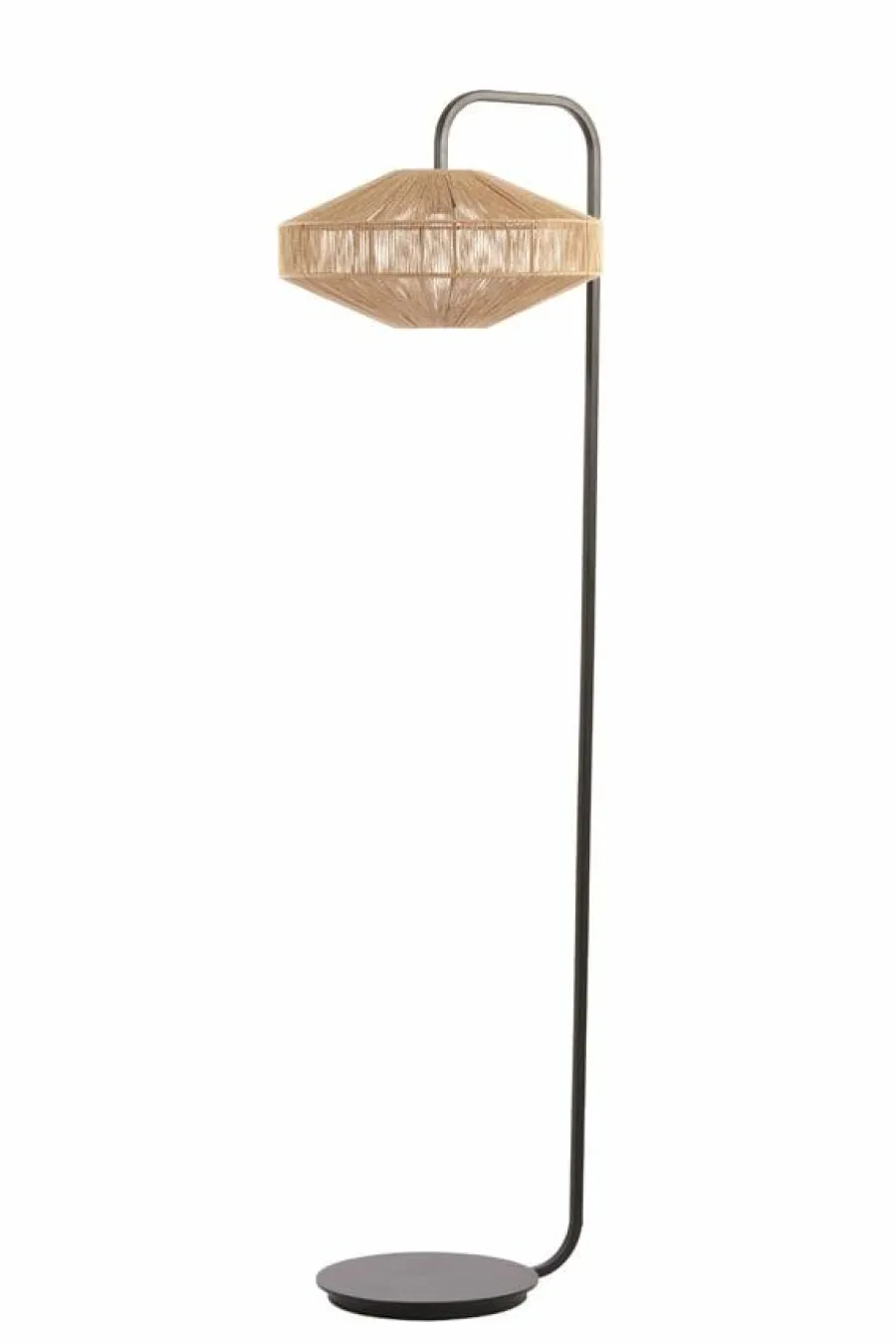 Light en Living Vloerlamp Ø43x164 cm LYRA naturel+mat zwart Discount