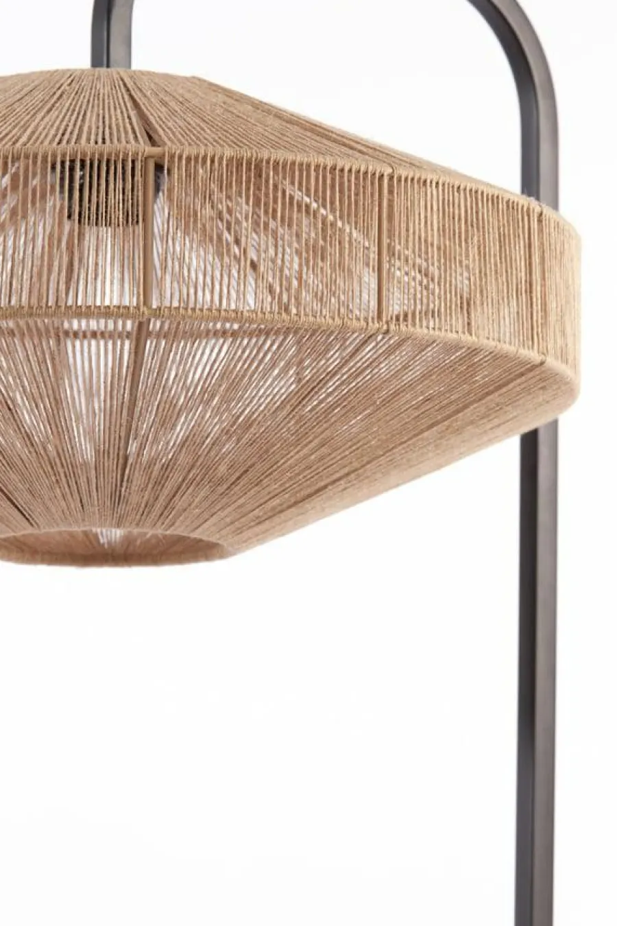 Light en Living Vloerlamp Ø43x164 cm LYRA naturel+mat zwart Discount