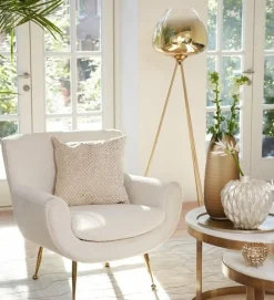 Light en Living Vloerlamp Ø42x146 cm MAYSON glas goud-helder+goud Clearance