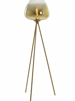 Light en Living Vloerlamp Ø42x146 cm MAYSON glas goud-helder+goud Clearance