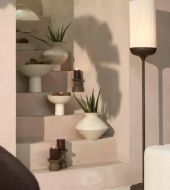 Light en Living Vloerlamp Ø23x159 cm DANIA hout print d bruin+touw crème Discount