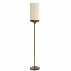 Light en Living Vloerlamp Ø23x159 cm DANIA hout print d bruin+touw crème Discount