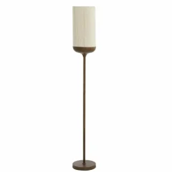 Light en Living Vloerlamp Ø23x159 cm DANIA hout print d bruin+touw crème Discount