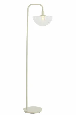 Light en Living Vloerlamp 43x30x165 cm BAYLIE mat creme+helder glas Discount