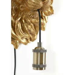 Light en Living Wandlamp 33,5x19x40,5 cm LION antiek brons Outlet