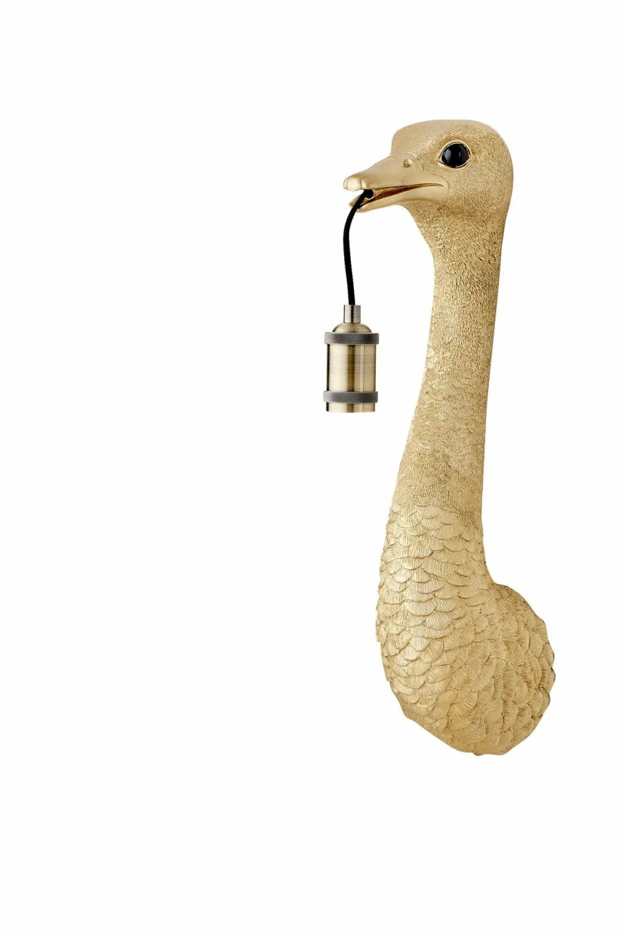 Light en Living Wandlamp Struisvogel goud of zwart - 2 maten Clearance