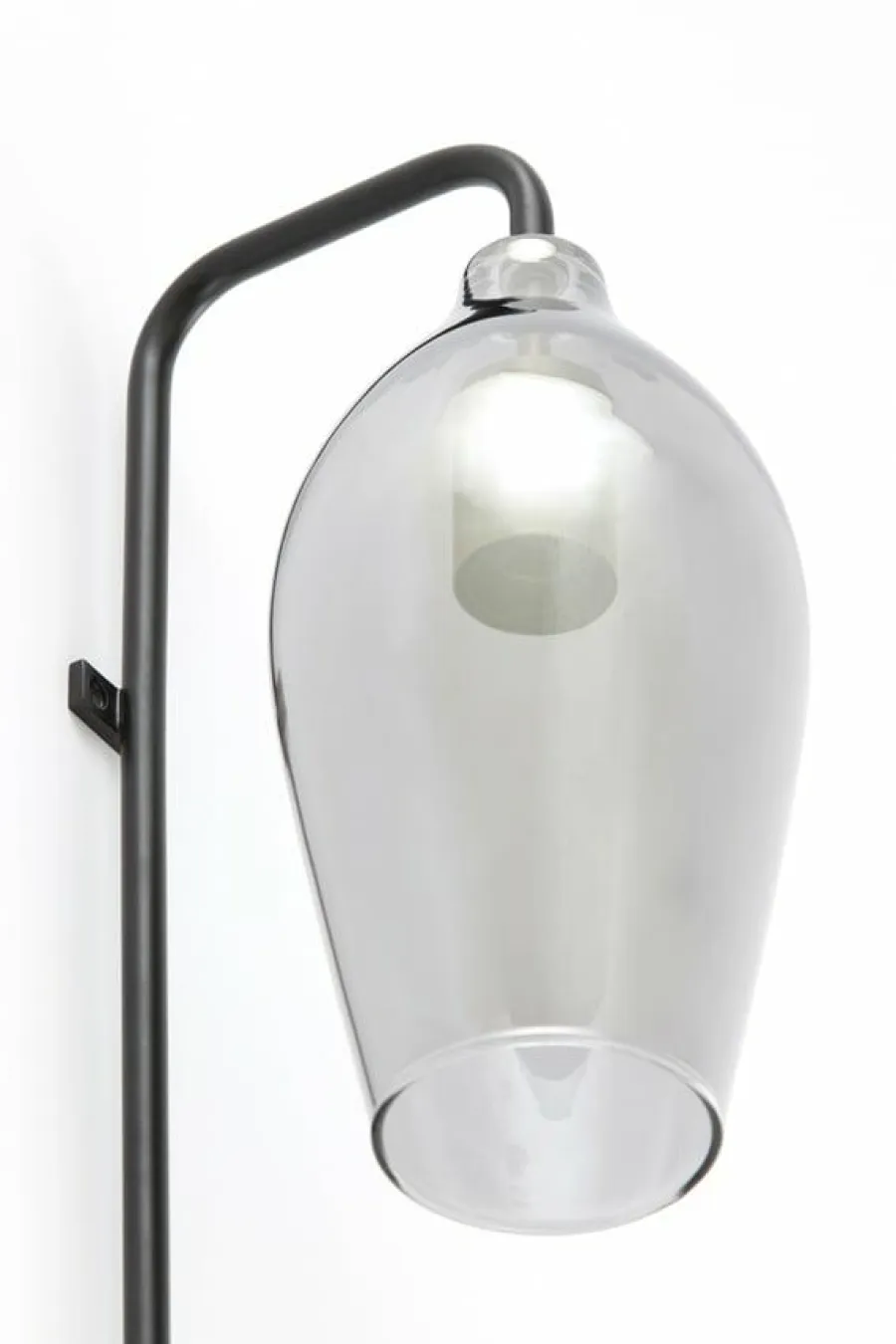 Light en Living Wandlamp 28x20x65 cm LUKARO glas smoke+mat zwart New
