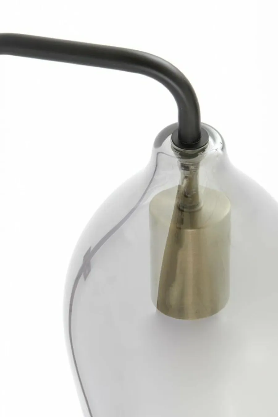 Light en Living Wandlamp 28x20x65 cm LUKARO glas smoke+mat zwart New