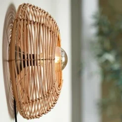 Light en Living Wandlamp Ø40x15 cm MILAN rotan naturel Best