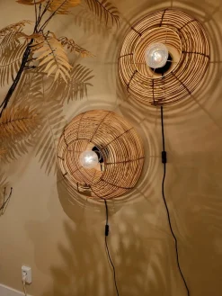 Light en Living Wandlamp Ø40x15 cm MILAN rotan naturel Best