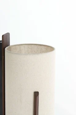 Light en Living Wandlamp 22X18X36 cm Litto donkerbruin+Linnen naturel Clearance