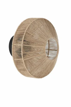 Light en Living Wandlamp Ø31x31 cm LYRA naturel+mat zwart Sale