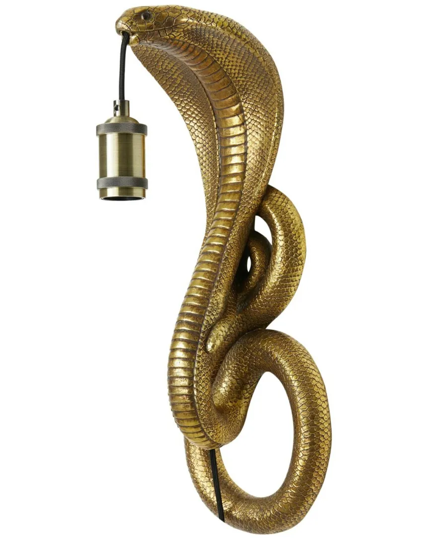 Light en Living Wandlamp 18,5x18x52 cm SNAKE antiek brons Sale