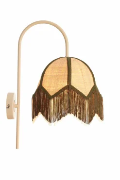 Light en Living Wandlamp 33x25x47 cm SULINA raffia naturel+groen Hot
