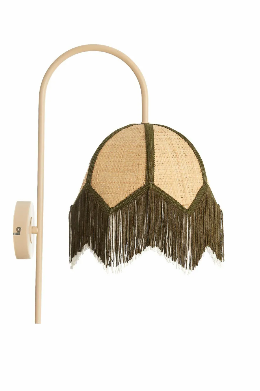 Light en Living Wandlamp 33x25x47 cm SULINA raffia naturel+groen Hot