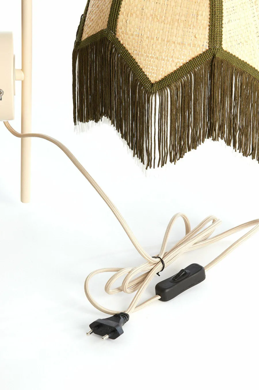Light en Living Wandlamp 33x25x47 cm SULINA raffia naturel+groen Hot