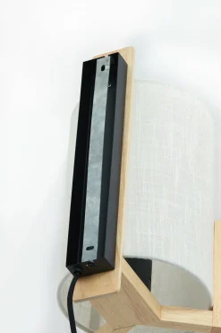 Light en Living Wandlamp 22X18X36 cm Litto naturel+Linnen wit Clearance