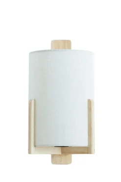 Light en Living Wandlamp 22X18X36 cm Litto naturel+Linnen wit Clearance