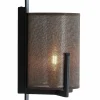 Light en Living Wandlamp 22X18X36 cm Litto zwart+Linnen donkerbruin Online