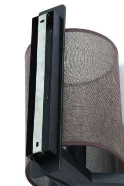 Light en Living Wandlamp 22X18X36 cm Litto zwart+Linnen donkerbruin Online
