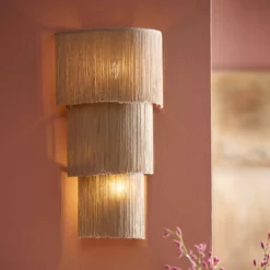 Light en Living Wandlamp 2L 33x14x55 cm MALAIKA taupe Outlet